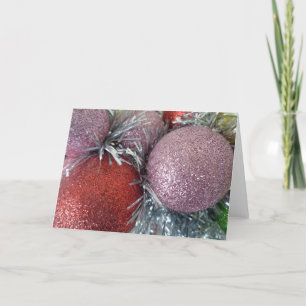 Tarjeta Festiva Bolas de navidades