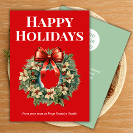 Tarjeta Festiva Bold Typography Business Christmas Card