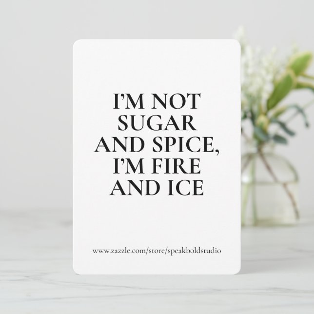 Tarjeta Festiva Bold Women Empowerment Greeting Card For Women (Anverso de pie)