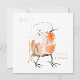 Tarjeta Festiva Bolshy Red Breast Robin