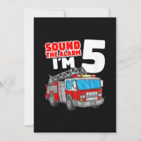 Bombero de 5 años Quinto cumpleaños