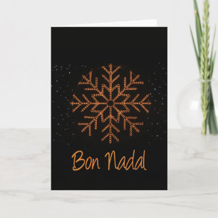 Tarjeta Festiva Bon Nadal Crystal Lights