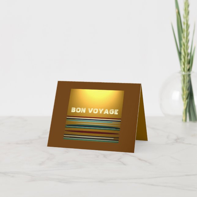 Tarjeta Festiva Bon Voyage >Tarjeta de vacaciones (Anverso)