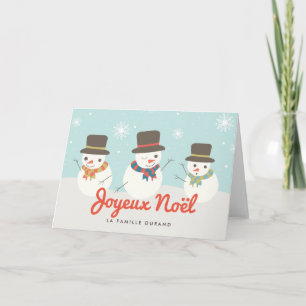Tarjeta Festiva Bonhomme De Neige Carte de Noël