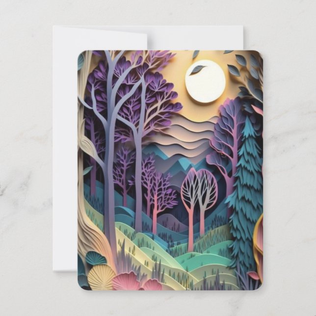 Tarjeta Festiva Bonita carta de temporada sobre la naturaleza (Anverso)