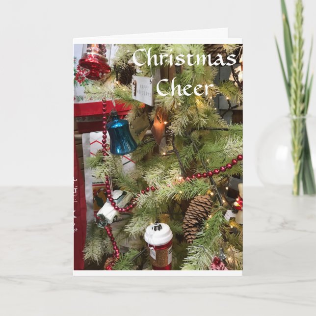 TARJETA FESTIVA **BONITA DECORACIÓN Y DESEOS DE LOS NAVIDADES*** V (Anverso)