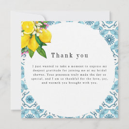 Tarjeta Festiva Bonita ducha de azulejos italianos y de novia lima