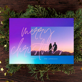 Tarjeta Festiva Bonito degradado de Navidades elegantes