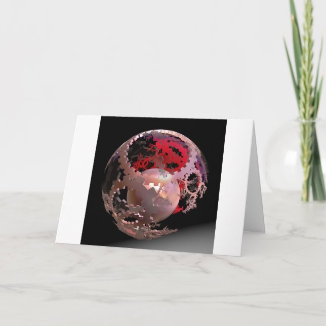 Tarjeta Festiva Bonito en perros rosados (Anverso)