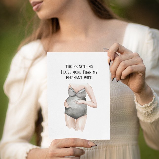 Tarjeta Festiva Bonito regalo romántico de mujer embarazada con co (Subido por el creador)
