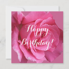 Tarjeta Festiva Bonito rosa rosa rosa floral personalizable Angela