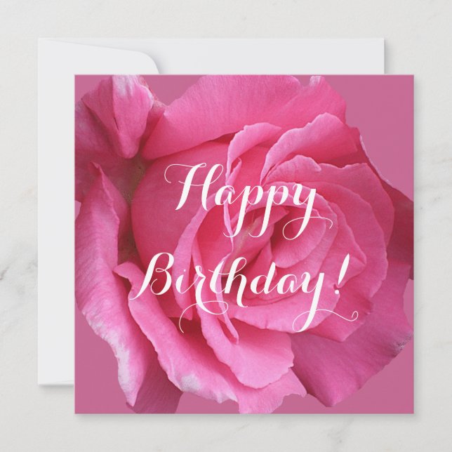 Tarjeta Festiva Bonito rosa rosa rosa floral personalizable Angela (Anverso)