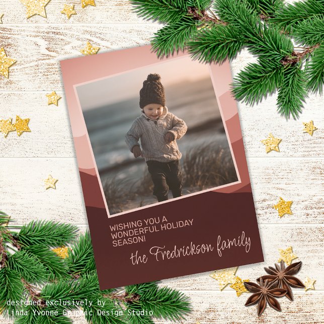 Tarjeta Festiva Bonito Rubor Coral Pink Resumen de las estaciones  (Subido por el creador)