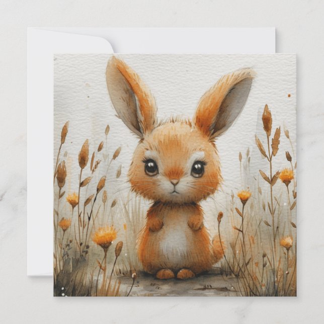 Tarjeta Festiva Bonitos conglomerados: sorpresas tenues 🐇 digital (Anverso)