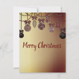 Tarjeta Festiva Bonitos Navidades de espárragos, balls Holida