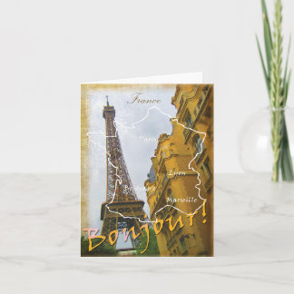 Tarjeta Festiva ¡Bonjour!