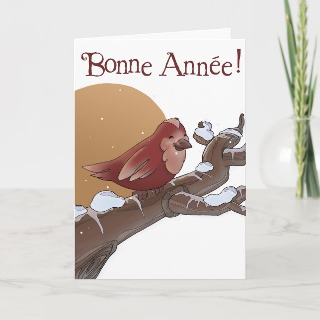 Tarjeta Festiva Bonne Année (Anverso)
