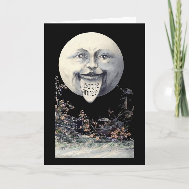 Tarjeta Festiva Bonne Annee -- Feliz Año Nuevo (Anverso)