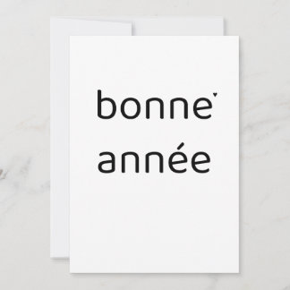 Tarjeta Festiva Bonne année - minimalistic typography card