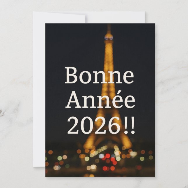 Tarjeta Festiva Bonne Annee/New Year's card  (Anverso)