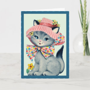 Tarjeta Festiva Bonnet Kitty