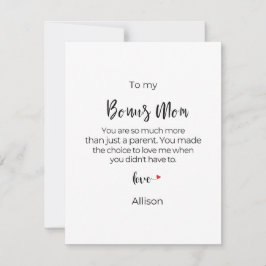 Tarjeta Festiva Bonos personalizados Día de la Madre