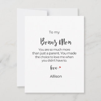 Tarjeta Festiva Bonos personalizados Día de la Madre