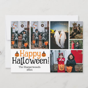 Tarjeta Festiva Boo Calabaza Jack O Lantern Fotos espeluznantes de