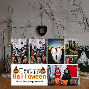 Tarjeta Festiva Boo Calabaza Jack O Lantern Fotos espeluznantes de