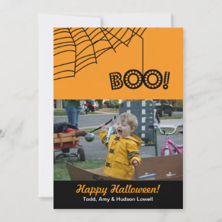 Tarjeta Festiva ¡BOO! Fotos de Feliz Festividad de Halloween