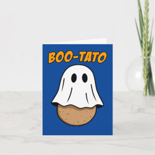 Tarjeta Festiva Bootato Halloween Patata Ghost Pun