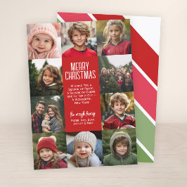 Tarjeta Festiva Borde de 10 Collages de fotos - Descarga de banda 