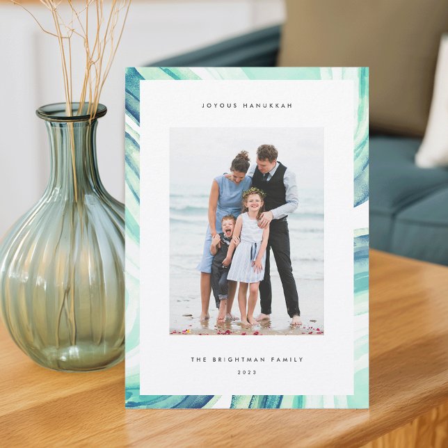 Tarjeta Festiva Borde De Agitación De Iced | Foto de Hanukkah (Subido por el creador)