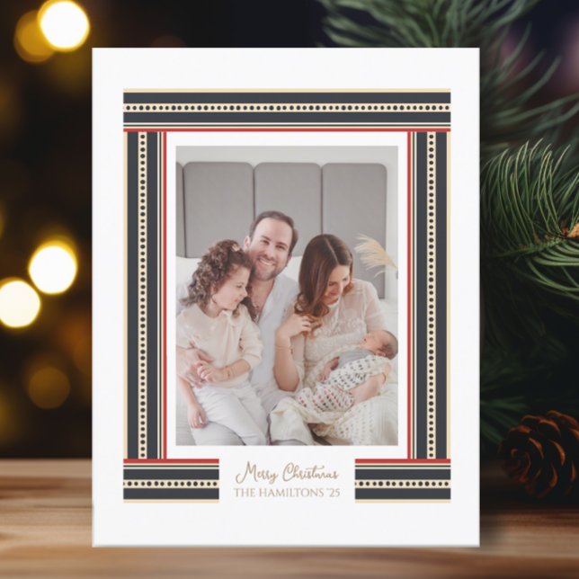 Tarjeta Festiva Borde de cinta de Navidades simples (Subido por el creador)