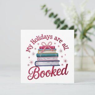Tarjeta Festiva Bordé Mis Vacaciones Están Reservadas Libros De Na
