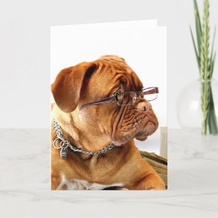 Tarjeta Festiva Bordeauxdog