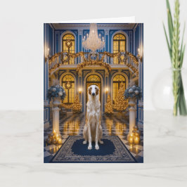 Tarjeta Festiva Borzoi Holiday Card