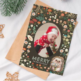 Tarjeta Festiva Bosque de animales Cute Daisy Woodland