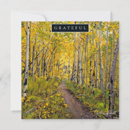 Tarjeta Festiva Bosque de árboles de Aspen