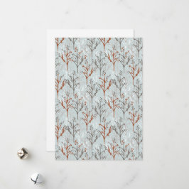 Tarjeta Festiva Bosque de árboles de saludos de vacaciones