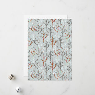 Tarjeta Festiva Bosque de árboles de saludos de vacaciones