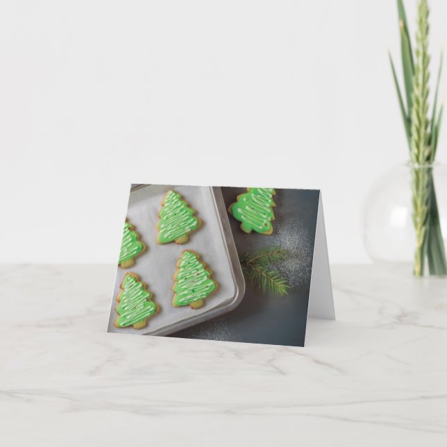 Tarjeta Festiva Bosque de cookies azucareras (Anverso)