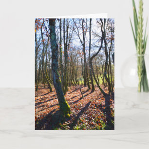 Tarjeta Festiva Bosque de invierno en Francia