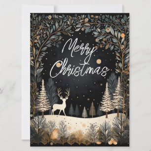 Tarjeta Festiva Bosque de navidades