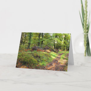 Tarjeta Festiva Bosque en octubre