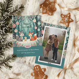 Tarjeta Festiva Bosque encantado vintage