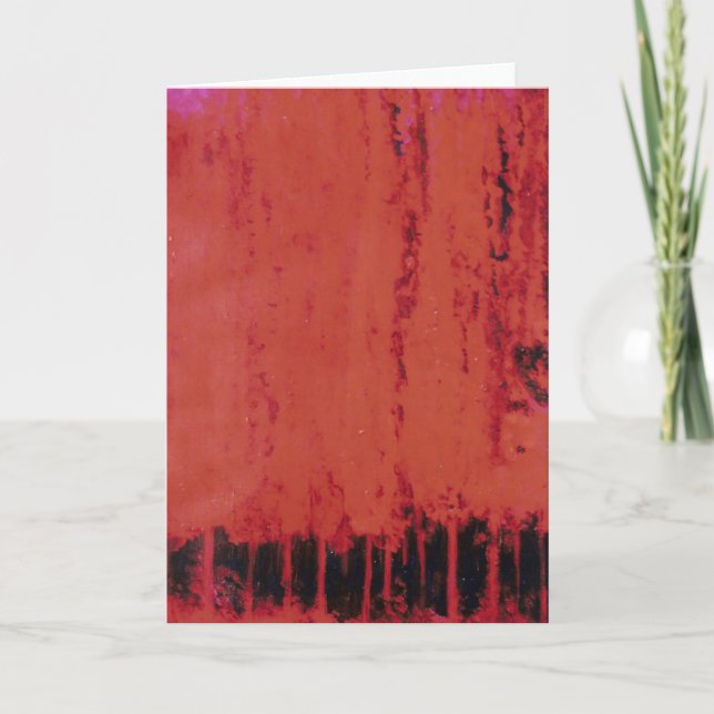 TARJETA FESTIVA BOSQUE ROJO #1 (Anverso)