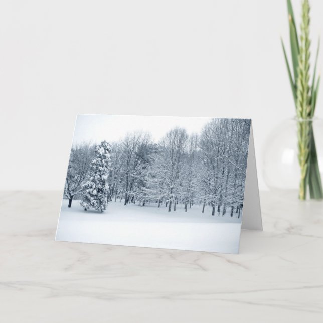 Tarjeta Festiva Bosque tranquilo (Anverso)