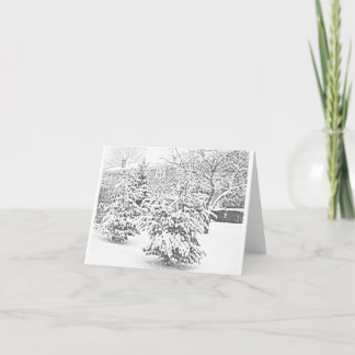 Tarjeta Festiva Bosquejo II Notecard del invierno