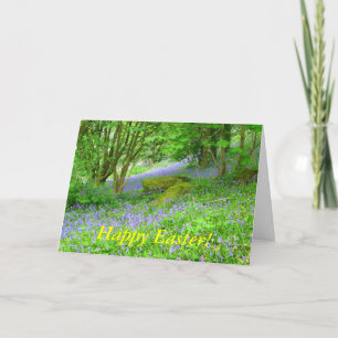 Tarjeta Festiva Bosques Bluebell, ¡Feliz Pascua!